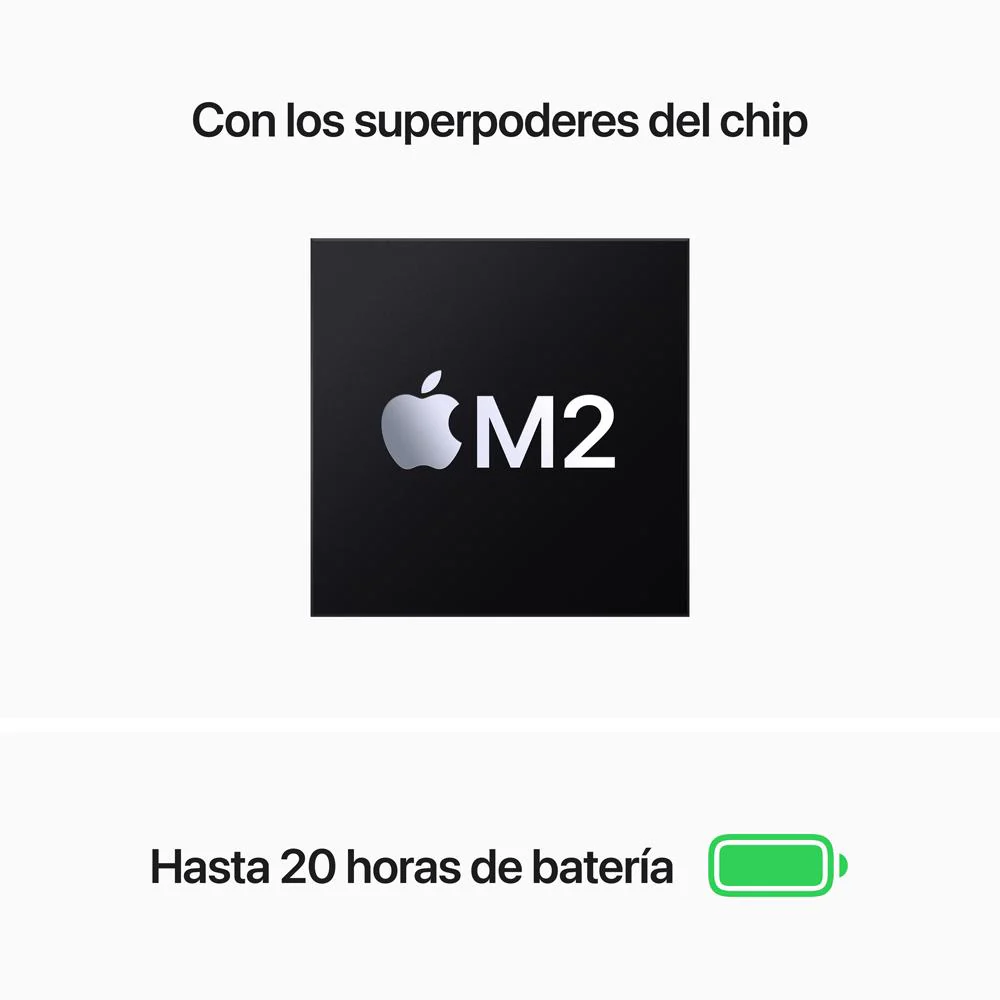MacBook Pro de 13 pulgadas: Chip M2 de Apple con CPU de ocho núcleos y GPU de diez núcleos, 512 GB SSD - Plata - Image 3