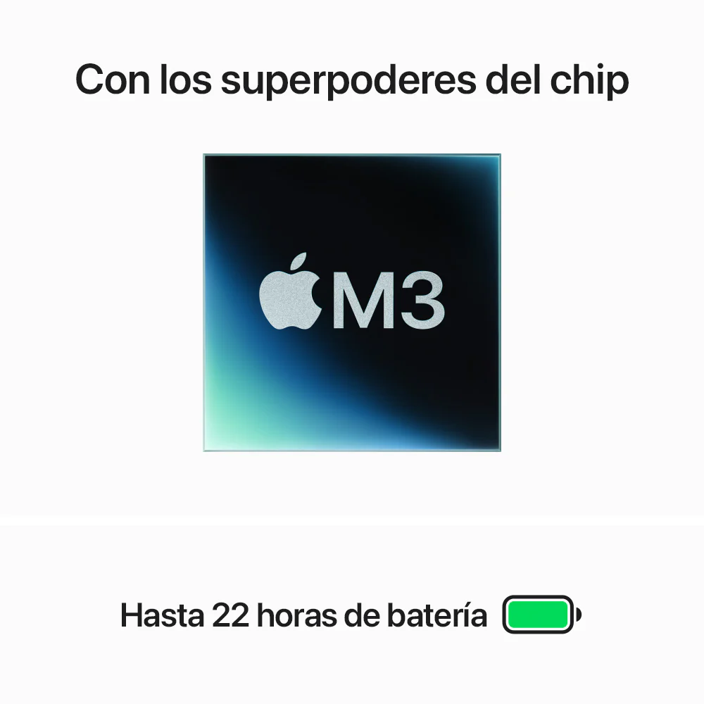 MacBook Pro de 14 pulgadas: Chip M3 de Apple con CPU de 8 núcleos y GPU de 10 núcleos, 512 GB SSD - Plata - Image 4