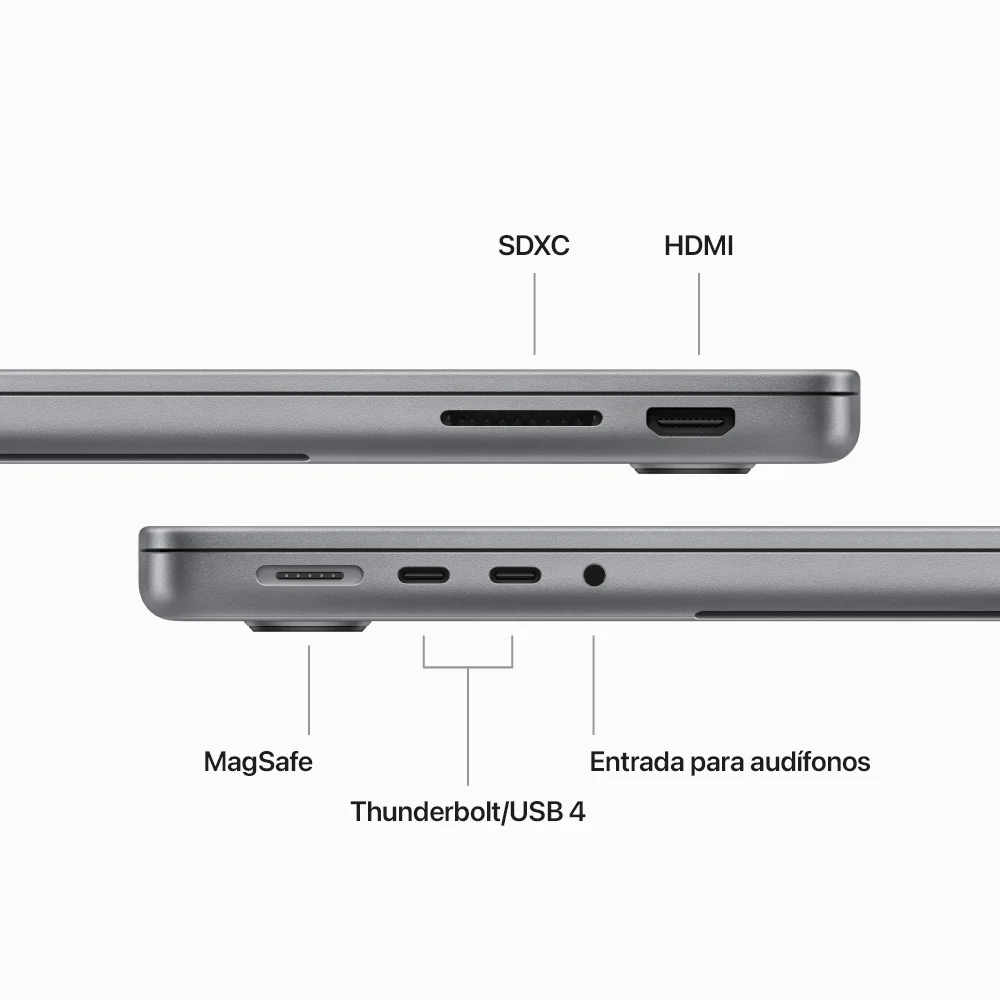 MacBook Pro de 14 pulgadas: Chip M3 de Apple con CPU de 8 núcleos y GPU de 10 núcleos, 1 TB SSD - Gris espacial - Image 6
