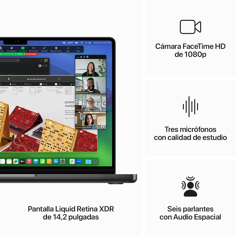 MacBook Pro de 14 pulgadas: Chip M3 Pro de Apple con CPU de 11 núcleos y GPU de 14 núcleos, 512 GB SSD - Negro espacial - Image 5