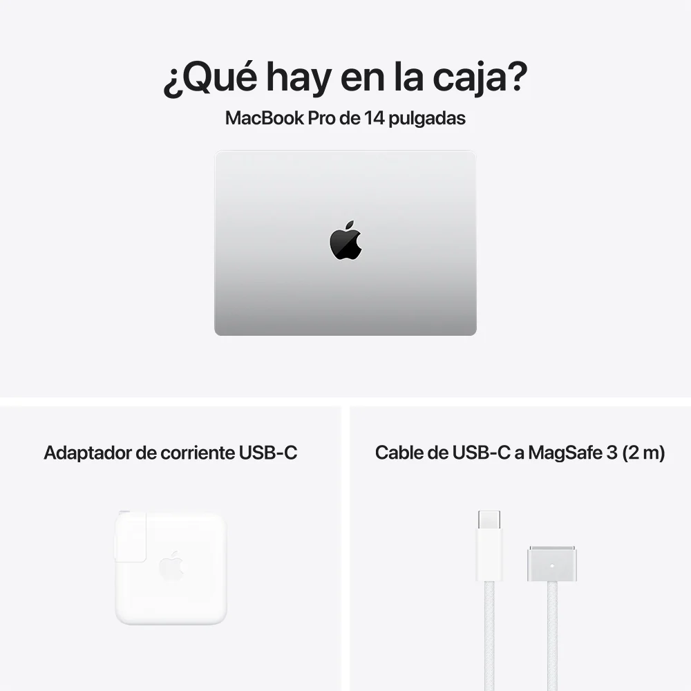 MacBook Pro de 14 pulgadas: Chip M4 de Apple con CPU de 10 núcleos y GPU de 10 núcleos, 512 GB SSD - Plata - Image 8