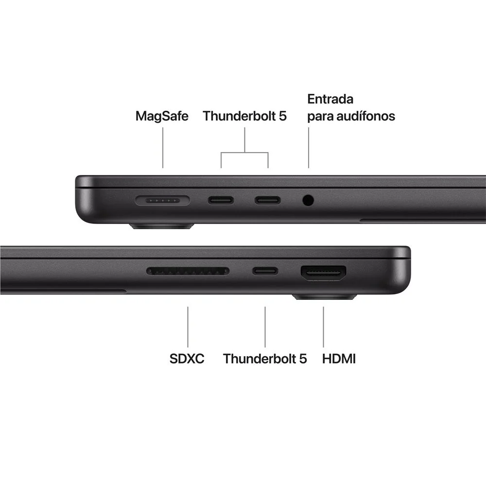 MacBook Pro de 14 pulgadas: Chip M5 Pro de Apple con CPU de 15 núcleos y GPU de 16 núcleos, 2 TB SSD - Negro espacial - Image 7
