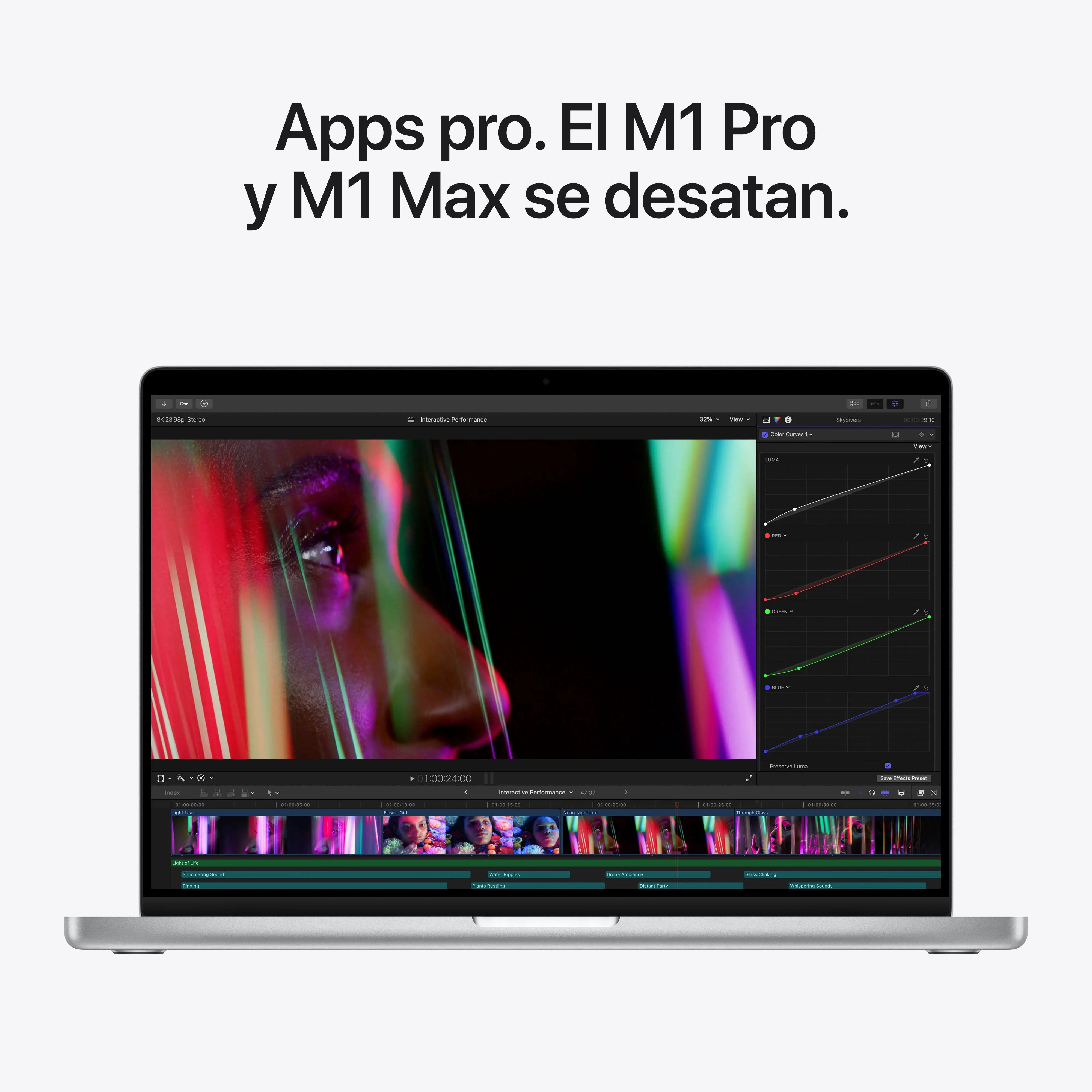 MacBook Pro de 14 pulgadas: Chip M1 Pro de Apple con CPU de ocho núcleos y GPU de catorce núcleos, 512 GB SSD - Plata - Image 6