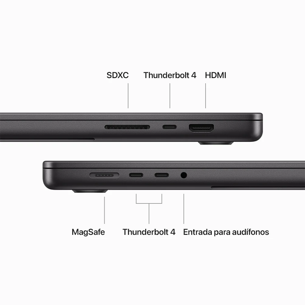 MacBook Pro de 16 pulgadas: Chip M3 Max de Apple con CPU de 14 núcleos y GPU de 30 núcleos, 1 TB SSD - Negro espacial - Image 6