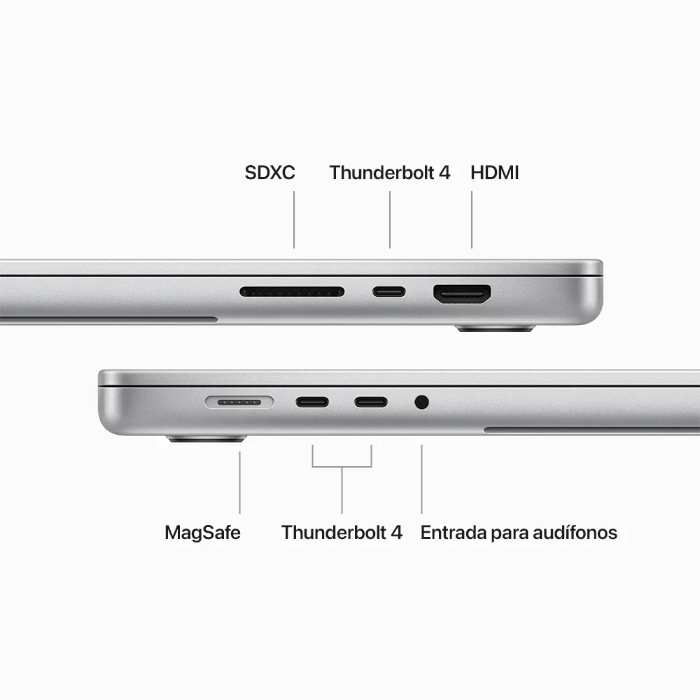 MacBook Pro de 16 pulgadas: Chip M3 Max de Apple con CPU de 14 núcleos y GPU de 30 núcleos, 1 TB SSD - Plata - Image 6