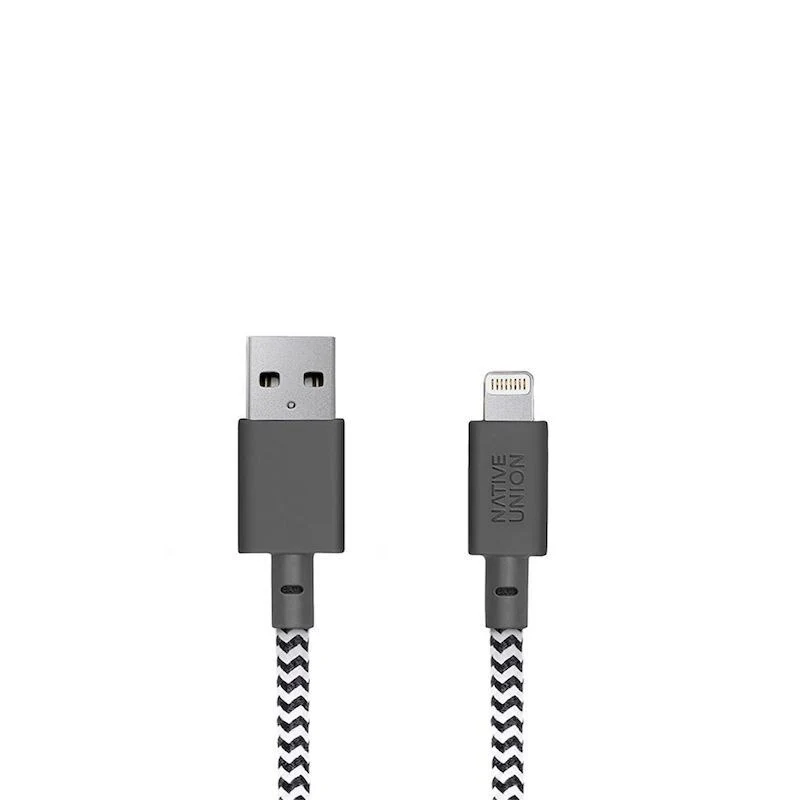 Cable Trenzado Native Union Lightning Belt Cable XL 3m - Negro/Blanco - Image 3