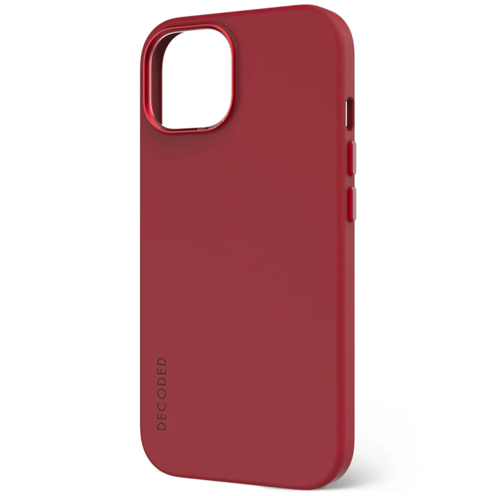 Case de silicona antimicrobiana DECODED para iPhone 15 -  Rojo - Image 3